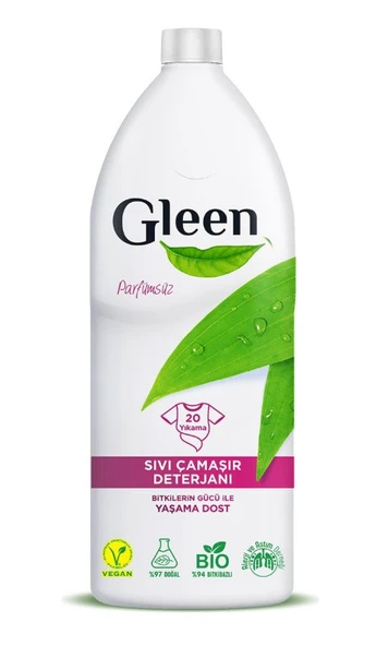 Gleen Sıvı Çamaşır Deterjanı 1 Lt Parfümsüz