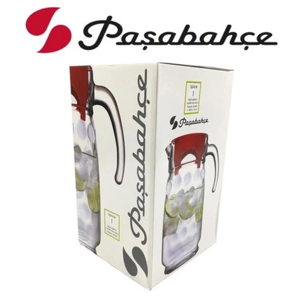Paşabahçe 43674 Space Kırmızı Kapaklı Sürahi 1650 cc - 2