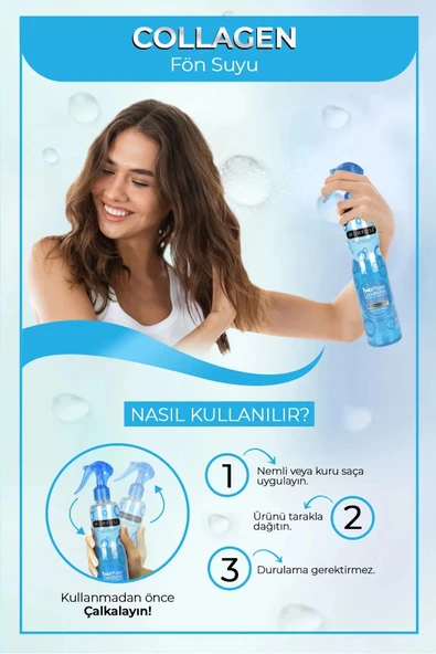 Kolajen Çift Fazlı Kondisyoner Fön Suyu 400 ML - mrfs - 2