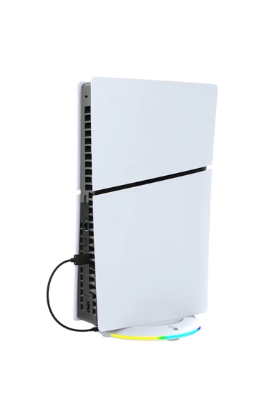 Byoztek Dikey Stand Dijital/Disk Sürümü PS5 Evrensel Konsol İçin 14 Renkli LED Işıklı