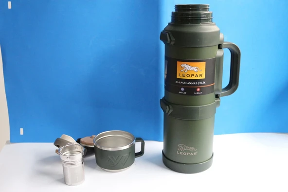 Leopar Çelik Kamp Termosu 2.5 Litre YK1421 - 2