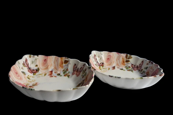 Dijital Desenli Oval Salata Kasesi 30cm 27cm