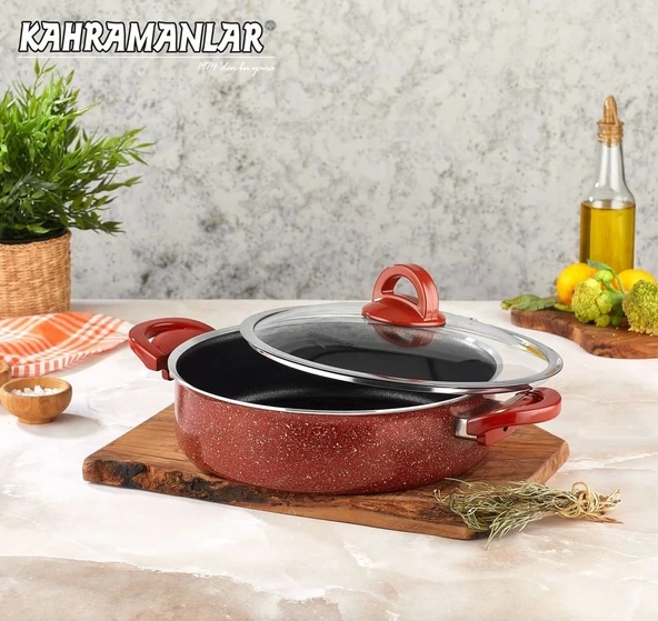 Kahramanlar Kiremit Basık Tencere 32cm