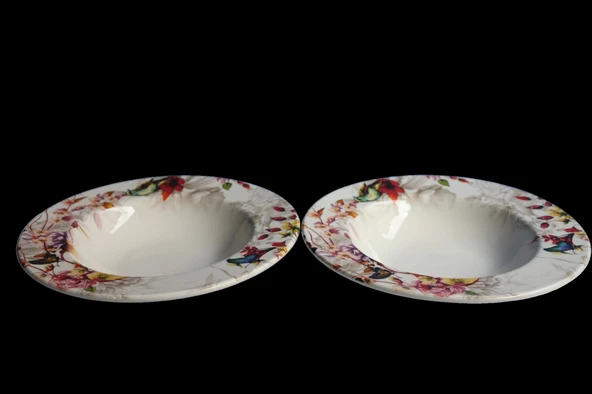 Dijital Baskılı 2'li Makarna Tabağı 26cm - 3