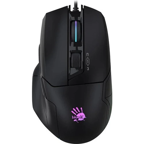 Bloody W70 Max 10.000 CPI 8 Tuş RGB 4M Bellek Ultra Core 3&4 Aktif Özel Yapım Optik Kablolu Siyah Oyuncu Mouse