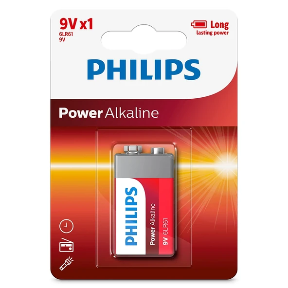 Ayt Philips 6LR61-P1B 9 Volt Power Alkalin Pil Tekli - 3