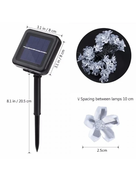 Solar 30 Ledli Çiçekli Günışığı Bahçe Aydınlatma Dekorasyon Güneş Enerjili - 5