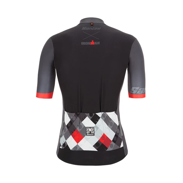 Santini Ironman SS Jersey Erkek Kısa Kol Forma 9I94075RVIS Ironman VIS Design - Resim 9