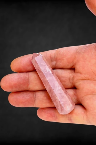 Doğal Pembe Kuvars Masaj Çubuğu 105-3 - 3