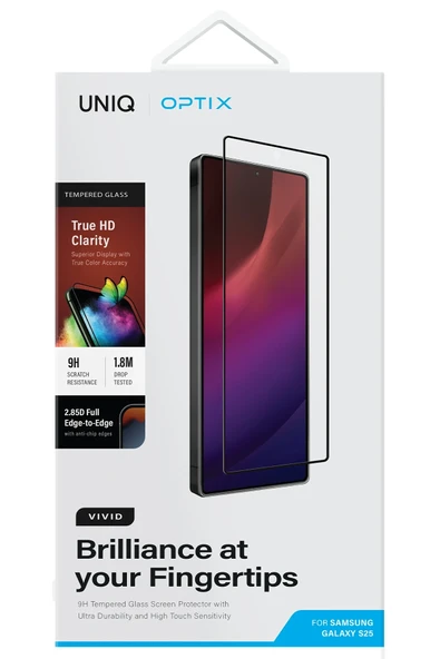 Samsung Galaxy S25 Plus Ekran Koruyucu Cam Vivid Serisi Dustrepel™ Oleofobik Koruma Teknolojisi - 3