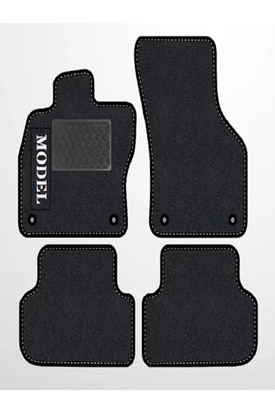 Seat Cordoba 2002-2009  Siyah Halı Siyah Kenar Petek Topuk - 2