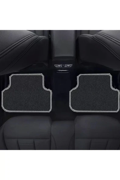 Skoda Octavia 2004-2012  Siyah Halı Gri Kenar Petek Topuk - 2