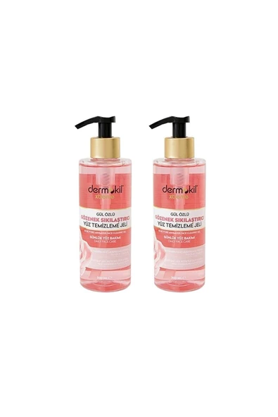 Dermokil Gül Özlü Gözenek Sıkılaştırıcı Yüz Temizleme Jeli 300 ml X 2 Adet