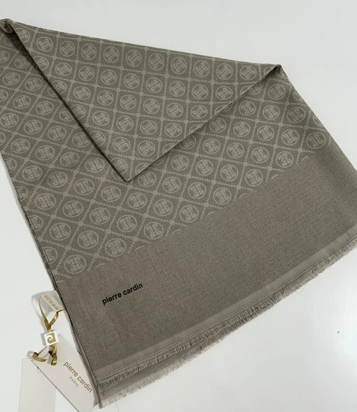 Elegans Monogram Şal-75 X 190-090700-982 Vizon - Resim 2