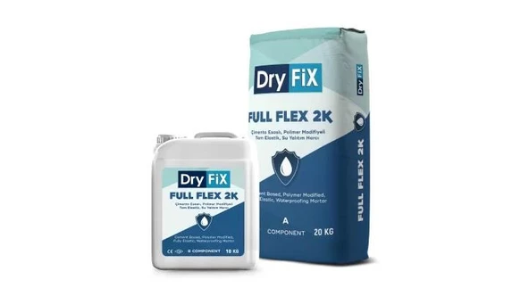 DryFix Full Flex 2K Tam Elastik Çimento Esaslı Sürme Su Yalıtımı 30 Kg Set