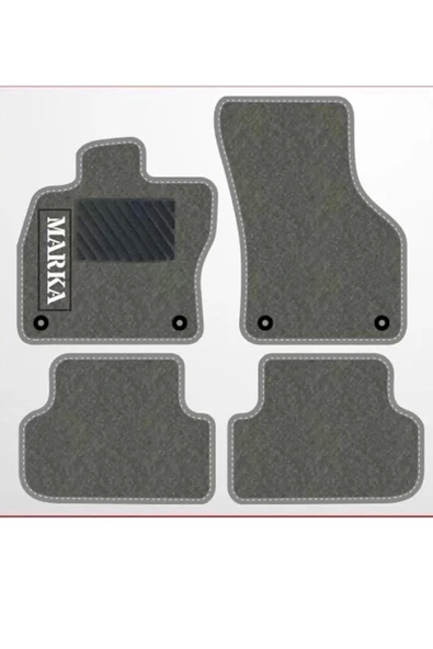 Toyota Corolla 2007-2012 Gri Halı Gri Kenar Petek Topuk - 2