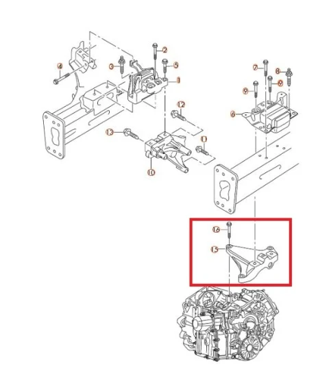VOLKSWAGEN JETTA- 5- 06/10; ŞANZUMAN BAĞLANTI KULAĞI (7 İLERİ DSG) - 2