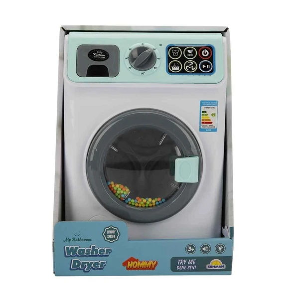 Nessiworld Hommy Sesli ve Işıklı Yeşil Çamaşır Makinesi - 3