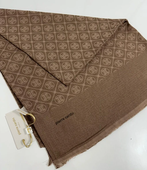 Elegans Monogram Şal-75 X 190-090700-931 Açık Kahve