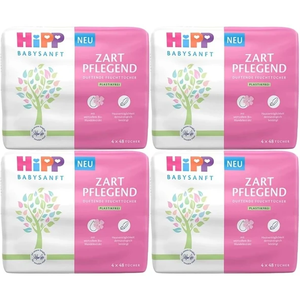 Hipp Baby Sanft Islak Havlu Mendil 48 Yaprak Klasik 12 Li Set (4PK*3) 576 Yaprak - 1