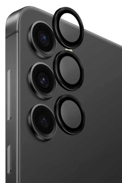 Samsung Galaxy S25 Kamera Lens Koruyucu Alüminyum Çerçeve AluGuard Serisi Oleofobik Yüzey - 2