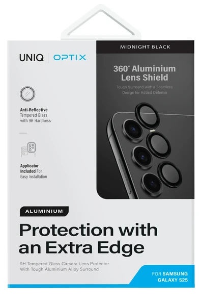 Samsung Galaxy S25 Kamera Lens Koruyucu Alüminyum Çerçeve AluGuard Serisi Oleofobik Yüzey - 4