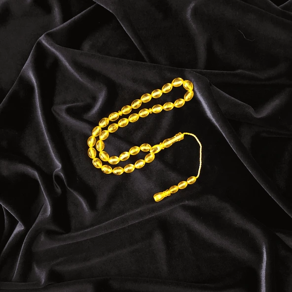 Kehribar Tespih Sarı - Resim 3