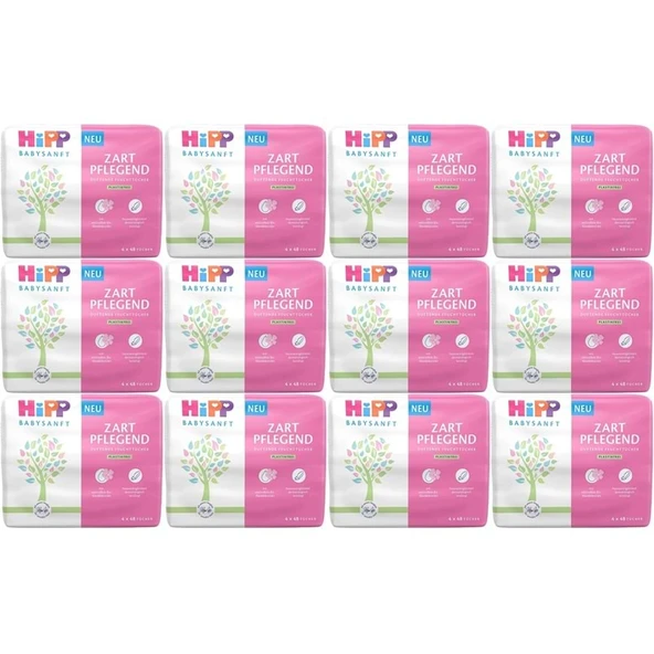 Hipp Baby Sanft Islak Havlu Mendil 48 Yaprak Klasik 36 Lı Set (12PK*3) 1728 Yaprak - 1
