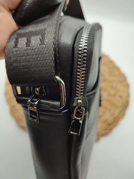 Kendinden Askılı Deri Kol Çantası Siyah Renk - 3