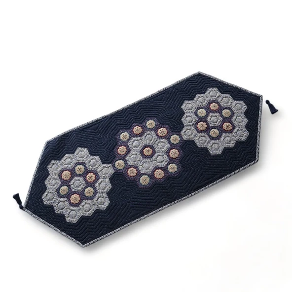 Dantel Motifli Patchwork Masa Örtüsü - 4
