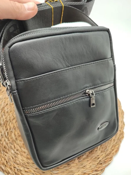 Kendinden Askılı Deri Kol Çantası Siyah Renk - 2