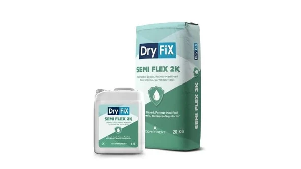DryFix Semi Flex 2K Yarı Elastik Çimento Esaslı Sürme Su Yalıtımı 25 Kg Set