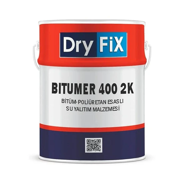 DryFix Bitümer400 2K Bitüm Poliüretan Esaslı 2K Su Yalıtım Malzemesi 40 Kg Set ürün görseli 1