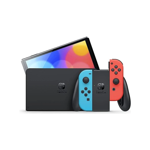 Nintendo Switch Oled Oyun Konsolu Kırmızı-Mavi - G - 3