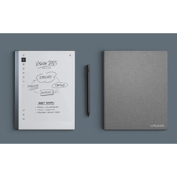 Remarkable 2 Digital Paper Tablet + Marker Plus + Kapaklı Gri Kılıf ürün görseli