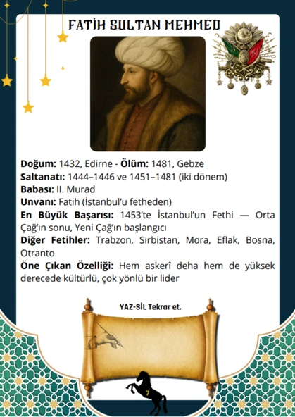 Osmanlı Padişahları Albümü YAZ-SİL Öğren - Resim 3