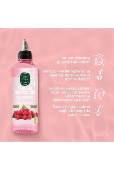 Eyüp Sabri Tuncer Frambuazlı Sirke & Saç Toniği 500 ml - Resim 2