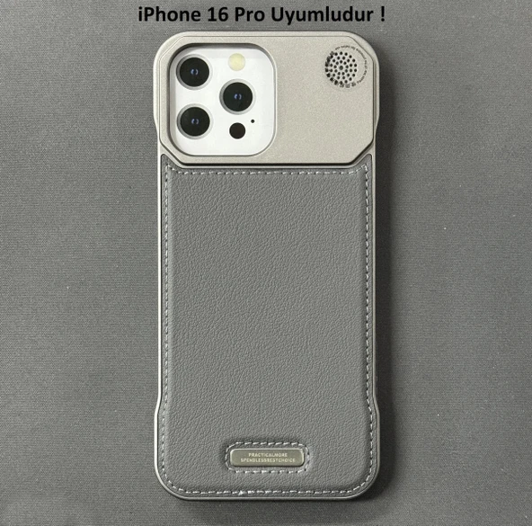 iPhone 16 Pro Parfümlü Koku Hazneli MagSafe Uyumlu Deri Kılıf - Resim 3