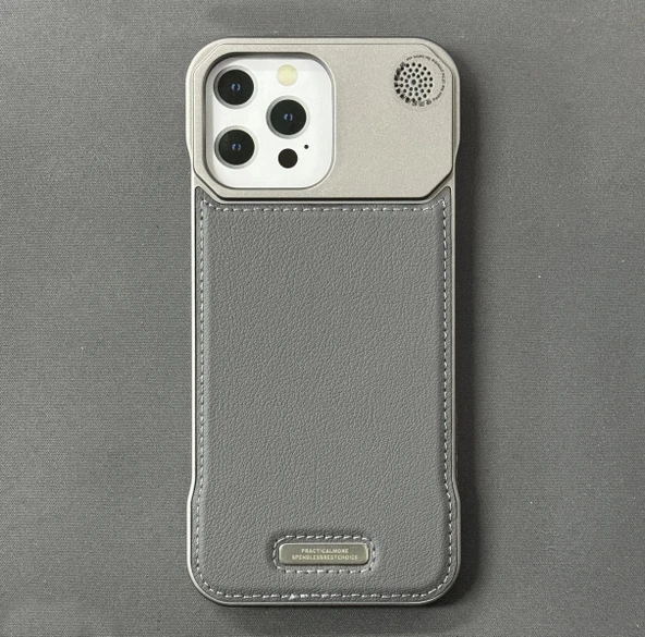 iPhone 16 Pro Max Parfümlü Koku Hazneli MagSafe Uyumlu Deri Kılıf - Resim 3