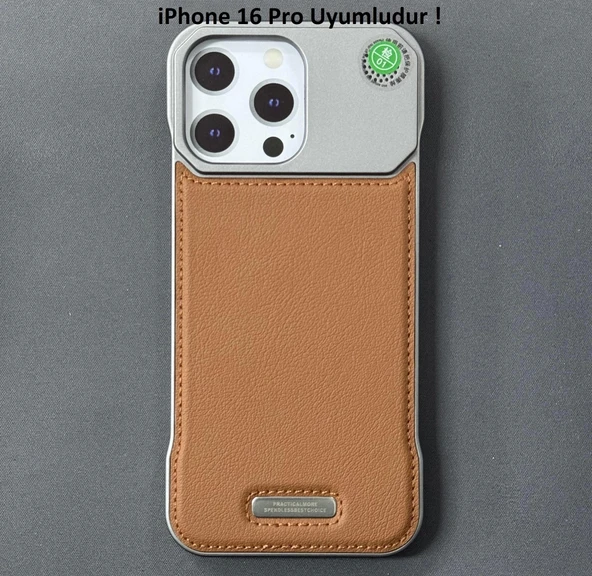 iPhone 16 Pro Parfümlü Koku Hazneli MagSafe Uyumlu Deri Kılıf - Resim 5