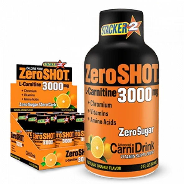 ZeroSHOT 3000mg Portakal 12 x 60ml