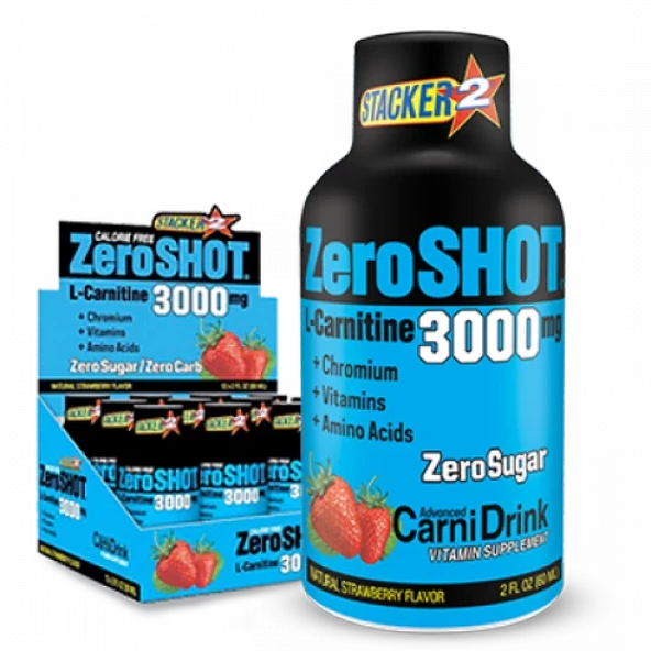 ZeroSHOT 3000mg Çilek 12 x 60ml