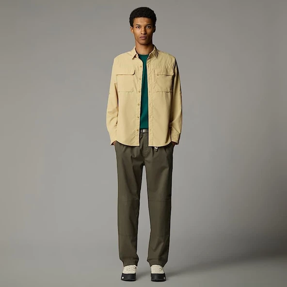 M L/S SEQUOIA SHIRT Khaki Khaki M - Resim 5