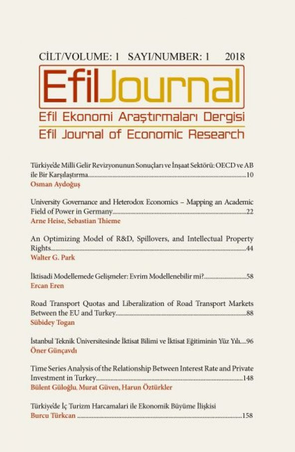 Efil Ekonomi Araştırmaları Dergisi - Cil:1 Sayı:1 2018