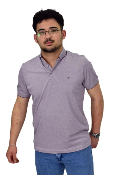 Erkek Büyük Beden Polo Yaka Merserize Tişört T3000 BGL-ST04534 - Resim 12