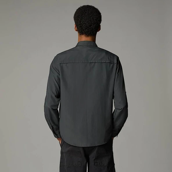 M L/S SEQUOIA SHIRT GREY GREY S - Resim 2
