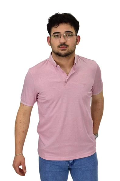 Erkek Büyük Beden Polo Yaka Merserize Tişört T3000 BGL-ST04534 - Resim 6