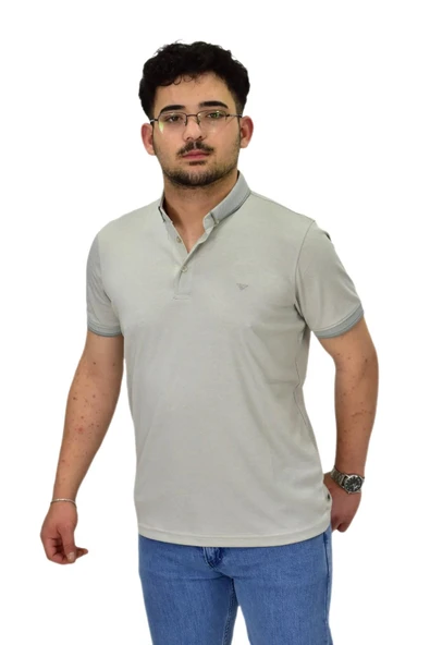 Erkek Büyük Beden Polo Yaka Merserize Tişört T3000 BGL-ST04534 - Resim 11