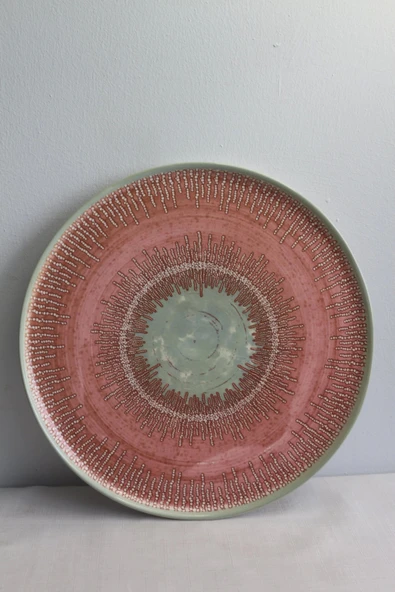 Keramika Ephesus Pembe Servis Tabak 28cm - 3