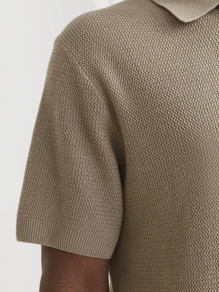 JPRCCCOOPER KNIT POLO SS SN Greige Greige L - 6